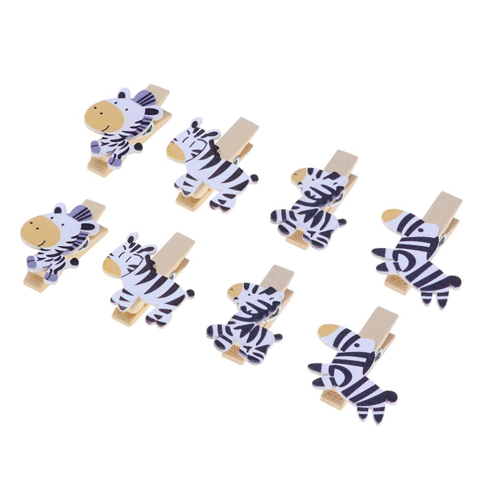 PRETYZOOM 40 Pcs Wooden Decorative Clothespins - Mini Paper Clips for Photos, Notes, Crafts & Clothesline - Cute Cartoon Design Scooter Accessories for Adults - Perfect for Home Office, Scrapbooking & DIY Projects