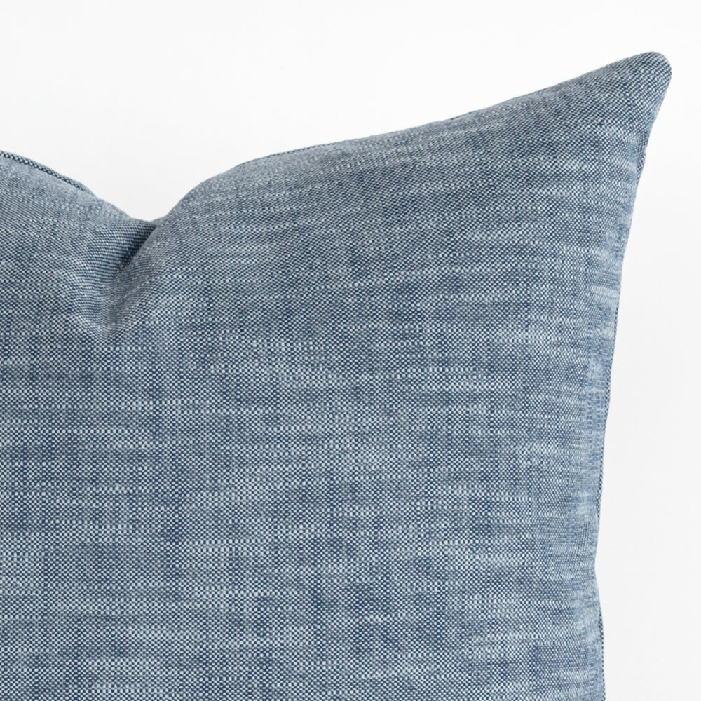 Premium 22x22 Inch Outdoor Pillow Cover - Indigo Blue Waterproof Decorative Throw Pillow for Patio, Garden, Poolside & Porch Furniture - All-Weather Cushion for Lounge Chairs, Sofas and Daybeds