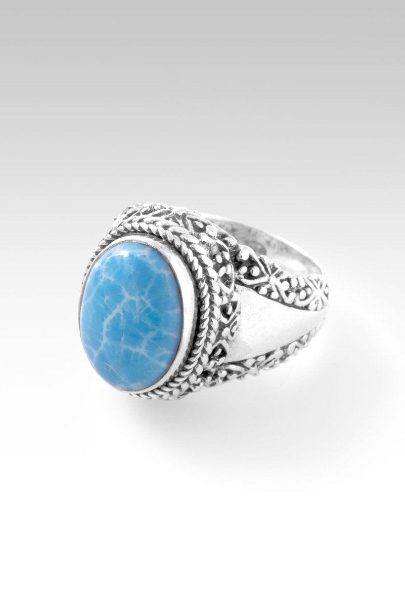 Journey of Enlightenment Ring™ - Powder Blue Indonesian Coral Jewelry for Spiritual Growth & Meditation | Perfect for Yoga, Mindfulness & Gift Giving