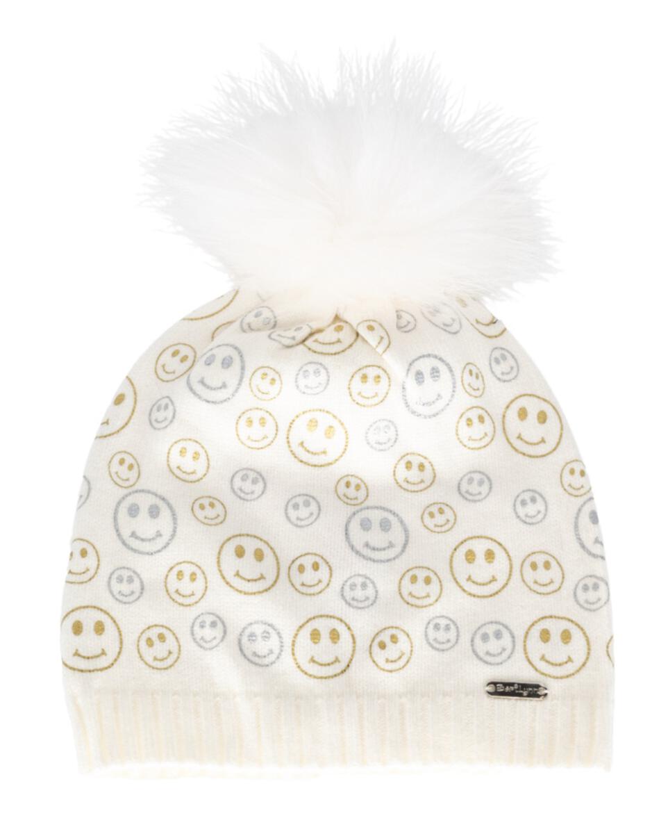 Bari Lynn Off White Smile Foil Hat - Trendy Party & Festival Accessory for Women - Perfect for Raves, Concerts, and Costume Parties