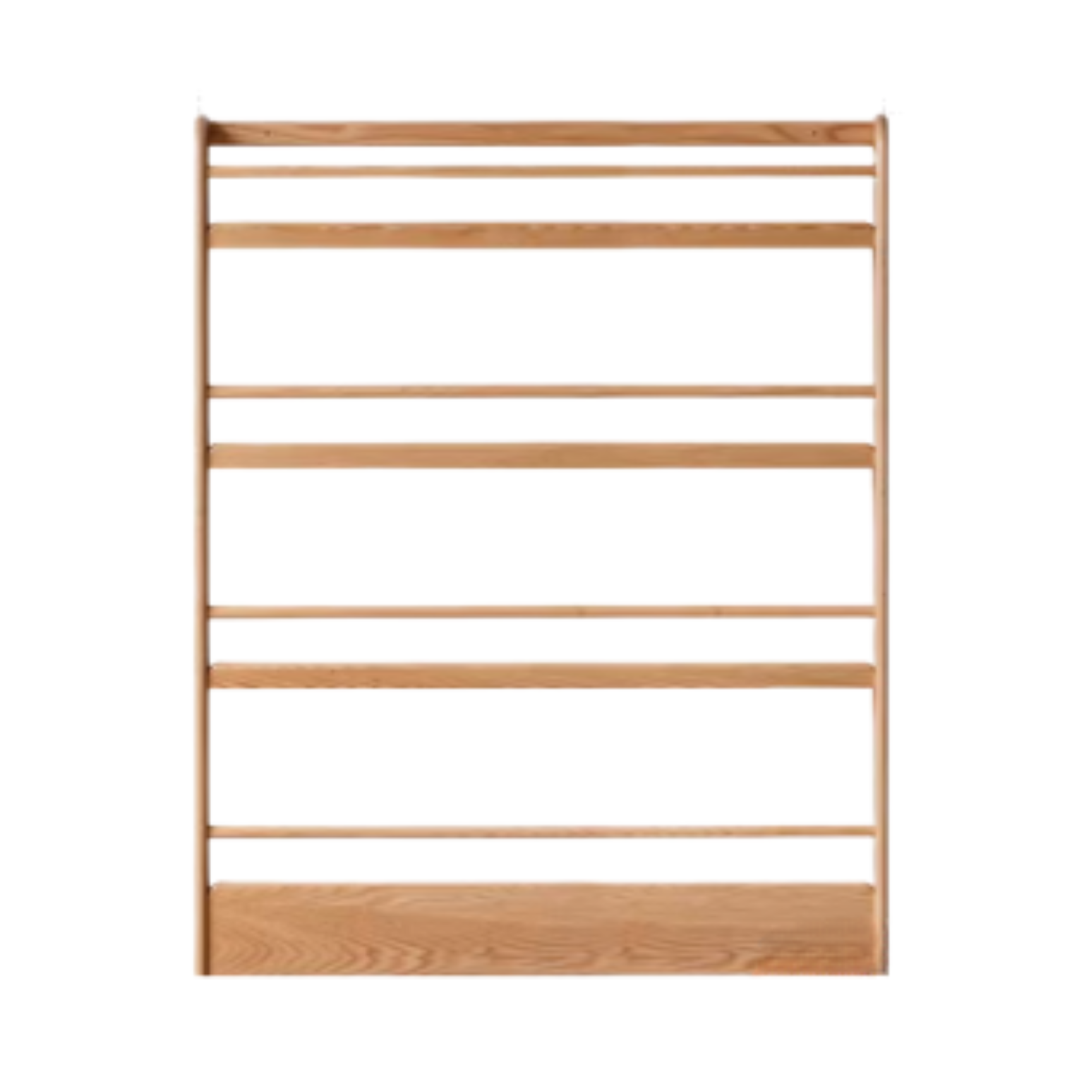 Solid Oak Wood Wall-Mounted Ultra-Thin Bookshelf - Modern Floating Shelf for Living Room, Bedroom, or Office Storage & Display
