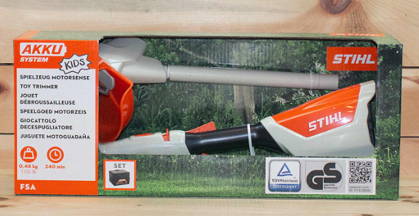 STIHL Toy Trimmer for Kids - Realistic Battery-Powered Lawn Mower Pretend Play - Perfect for Outdoor Yard Work Pretend Play & Gardening Role Play Games