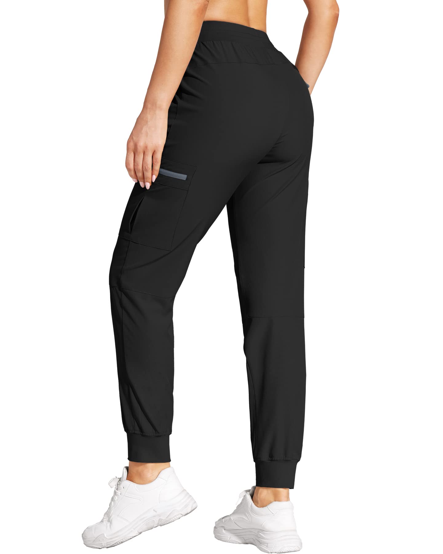 Women's Lightweight Quick-Dry Cargo Joggers - Water Resistant Hiking Pants with Zipper Pockets for Travel & Outdoor Activities | Perfect for Camping, Hiking and Casual Wear