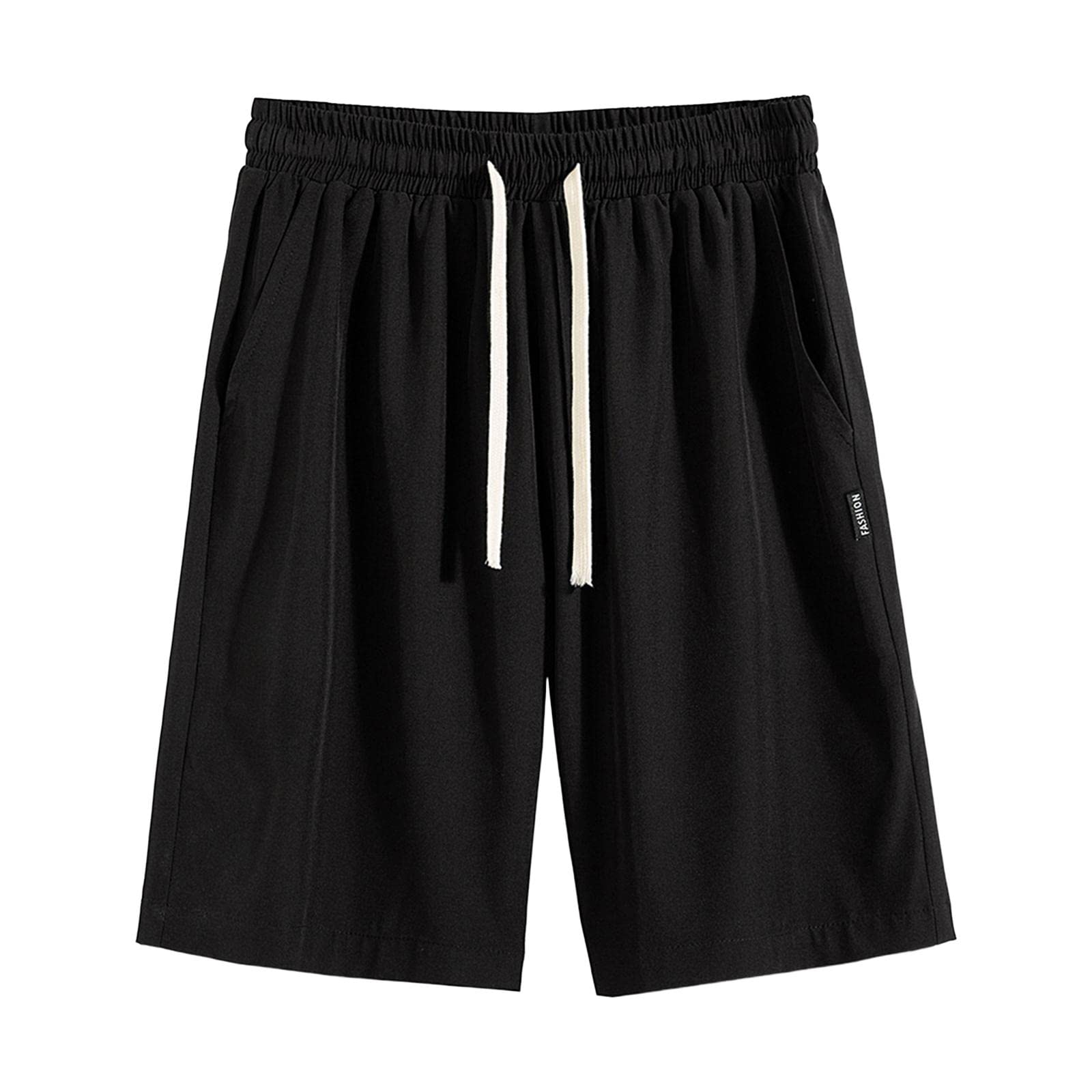 Baoblaze Men's Gym Workout Shorts - Breathable Loose Athletic Shorts with Pockets for Bodybuilding, Fitness Training & Casual Wear | Performance Sports Shorts for Summer (Black, XL) | Ideal for Running, Weightlifting & Outdoor Activities