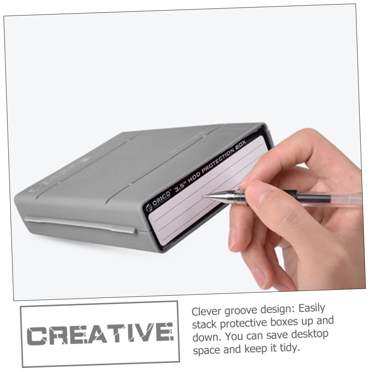 Jojofuny 3.5 Inch Hard Drive Protective Case - Shockproof & Durable HDD Storage Box for Computer Accessories, External Hard Disk Carrying Case - Perfect for Travel, Office & Data Backup Protection