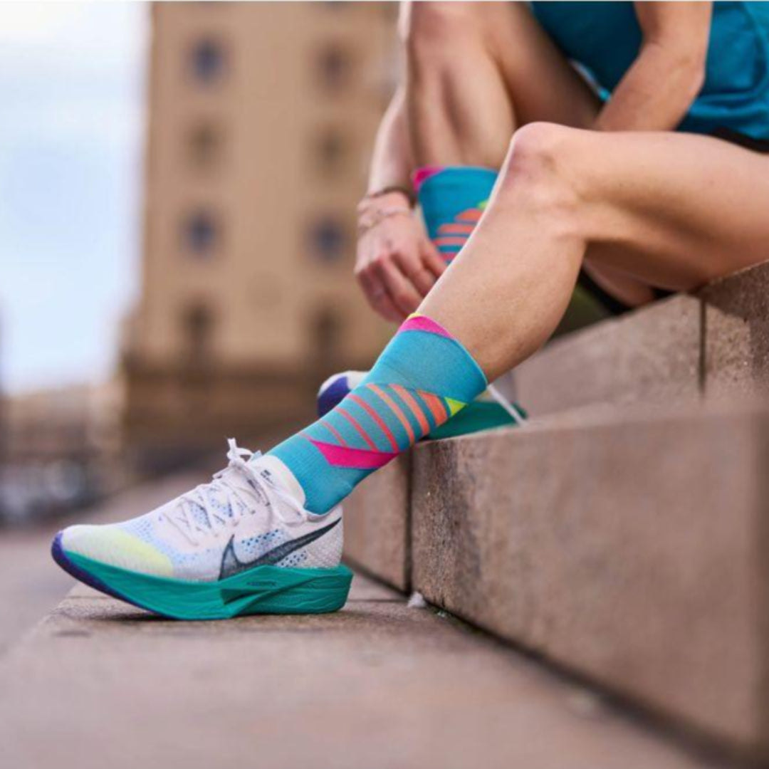 Incylence High Cut Running Socks for Men & Women - Breathable Performance Athletic Socks for Marathon, Trail Running & Workouts - Comfortable Cushioned Socks with Arch Support