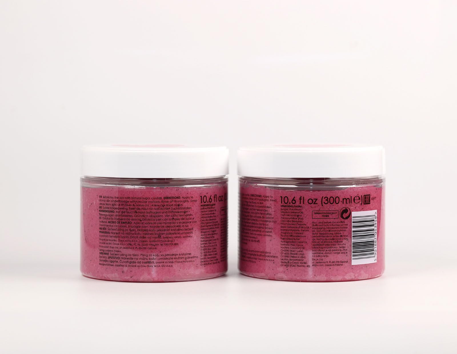Ziaja Marshmallow Sugar Body Scrub 300ml - Exfoliating & Moisturizing for Soft Skin - Perfect for Spa Day & At-Home Body Care