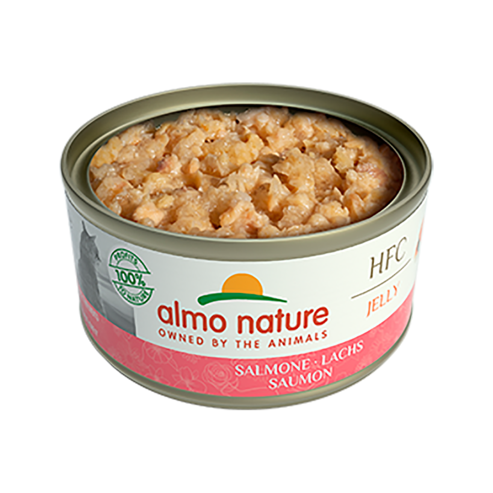 Premium HFC Jelly Salmon Cat Food - Grain-Free Wet Cat Food for Adult & Senior Cats - High Protein, Natural Ingredients - Perfect for Picky Eaters & Indoor Cats