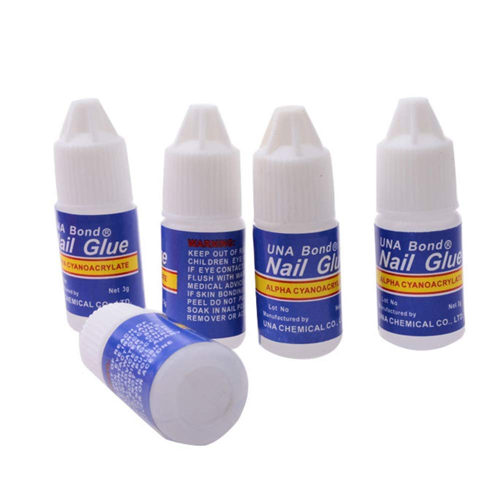 MAPPERZ Professional Acrylic Nail Glue - Strong Adhesive for Fake Nails & Nail Art (5-Pack, 3g) - Perfect for Salon, Home Manicure & Nail Extensions