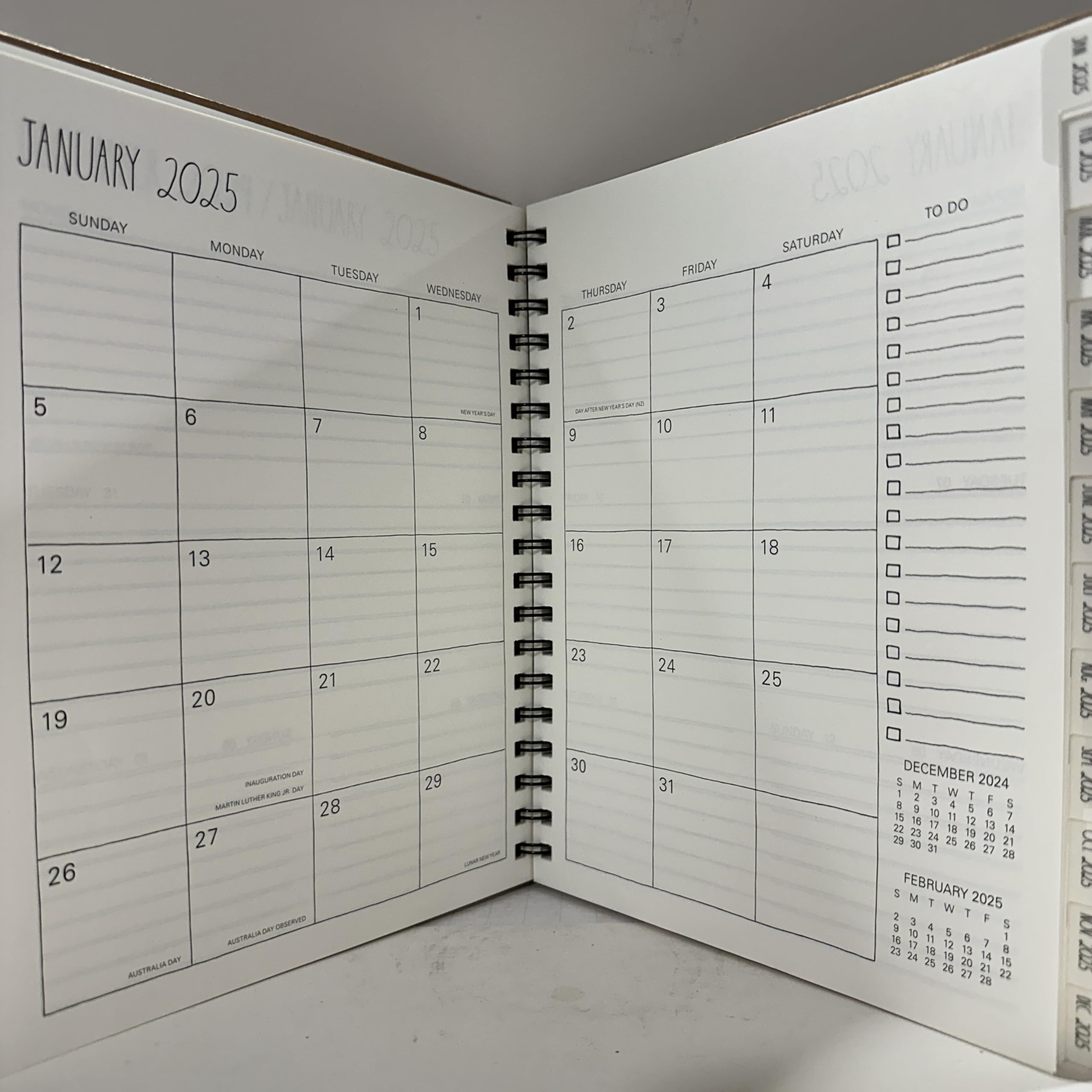 Rae Dunn 2025 Planner Calendar - Large Brown 17-Month (August 2024 to December 2025) - 10 x 8 Inches - Perfect Christmas Gift for Office & Coworkers - Daily Planning, Goal Tracking & Productivity Organizer