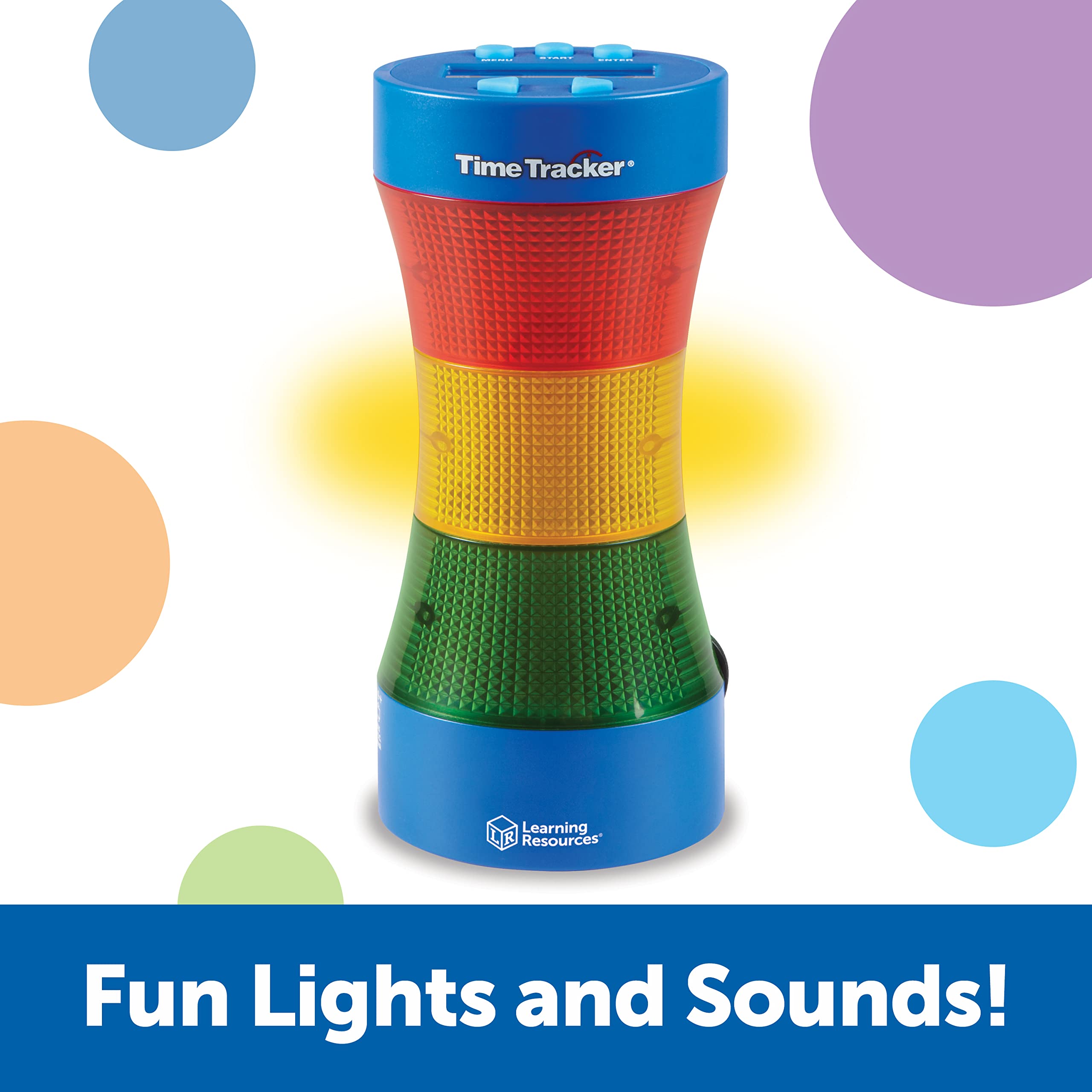 Learning Resources Time Tracker Visual Timer & Clock - 1 Piece Classroom Timer with Alarm, Light Up Display for Kids, Teachers & Homeschooling | Perfect for Classroom Management, Study Sessions & Time Management Activities