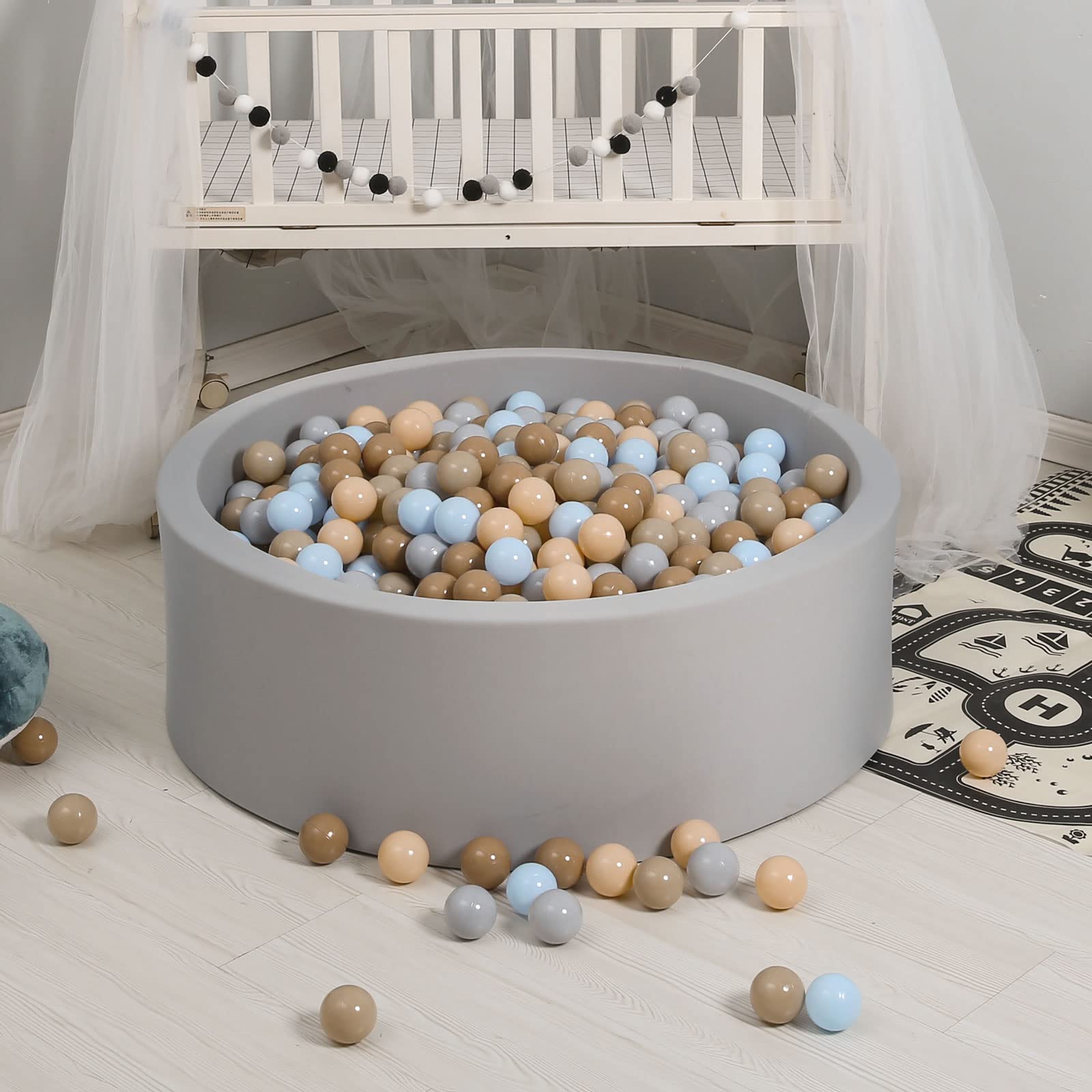 GOGOSO Non-Toxic Crush Proof Play Balls for Toddlers - Pack of 50/100/200, 2.2-Inch Phthalate-Free & BPA-Free Plastic Ball Pit Balls - Perfect for Indoor Playrooms, Daycares, and Sensory Play Activities