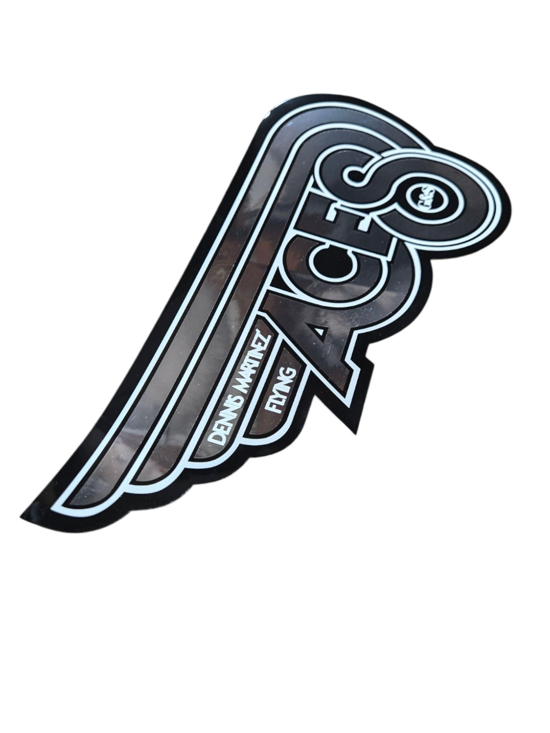 G&S Dennis Martinez Flying Aces 10 Foil Sticker Pack - Premium Silver Foil Decals for Laptops, Water Bottles & Skateboards - Unique Collectible Stickers for Aviation Enthusiasts