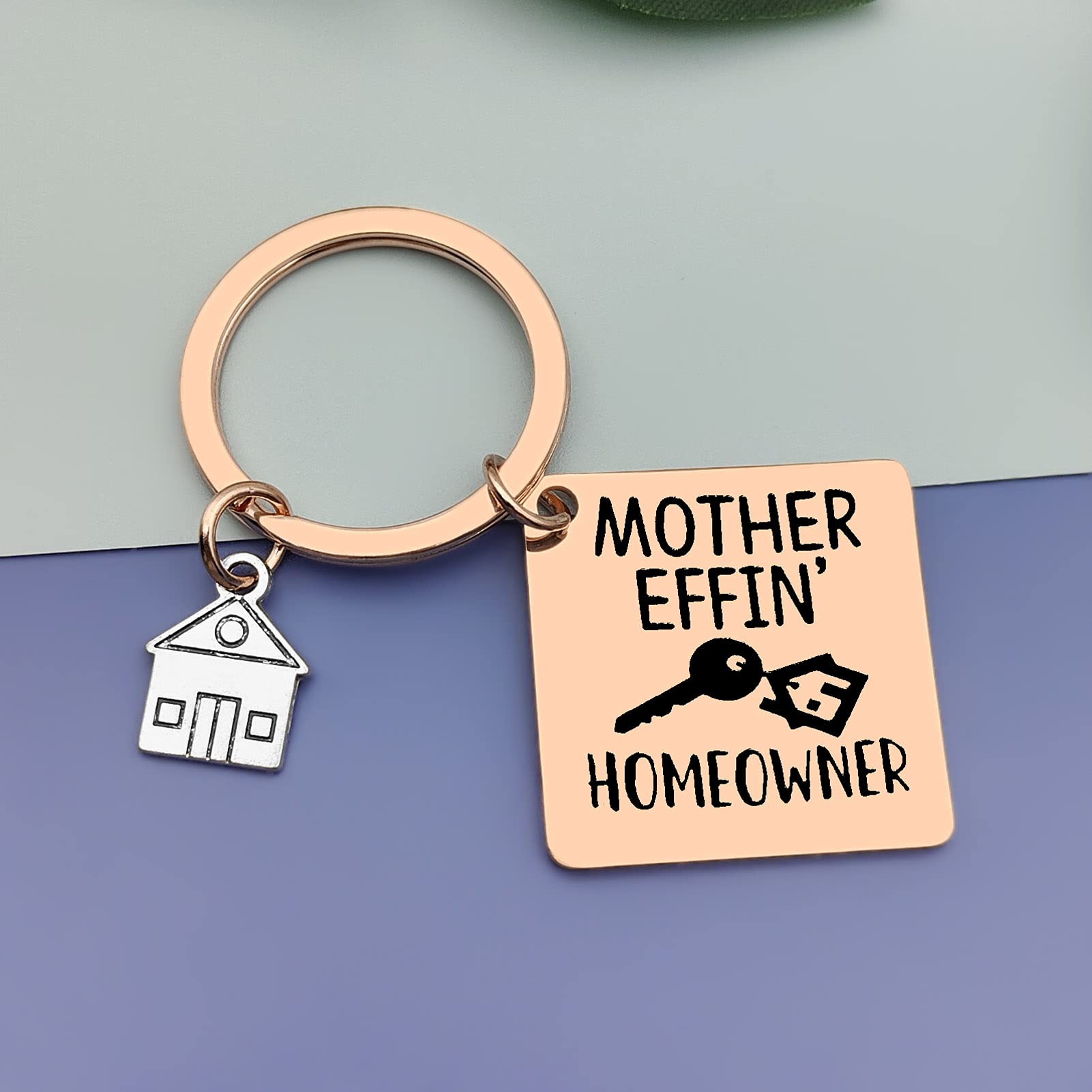 Vadaka Funny Housewarming Gifts for New Homeowners - First Home Keychain Jewelry, Realtor Closing Gifts & Moving-In Key Chain (Perfect for Housewarming Parties, New Home Celebrations & Realtor Appreciation Gifts)