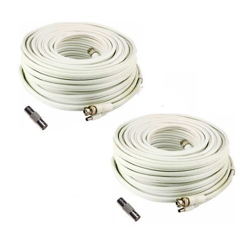 2-Pack 100ft Security Camera Extension Cable for Samsung SDH-C75100 SDH-C75080 SDH-C74040 SDH-C73040 - Outdoor/Indoor Surveillance System Installation Accessory