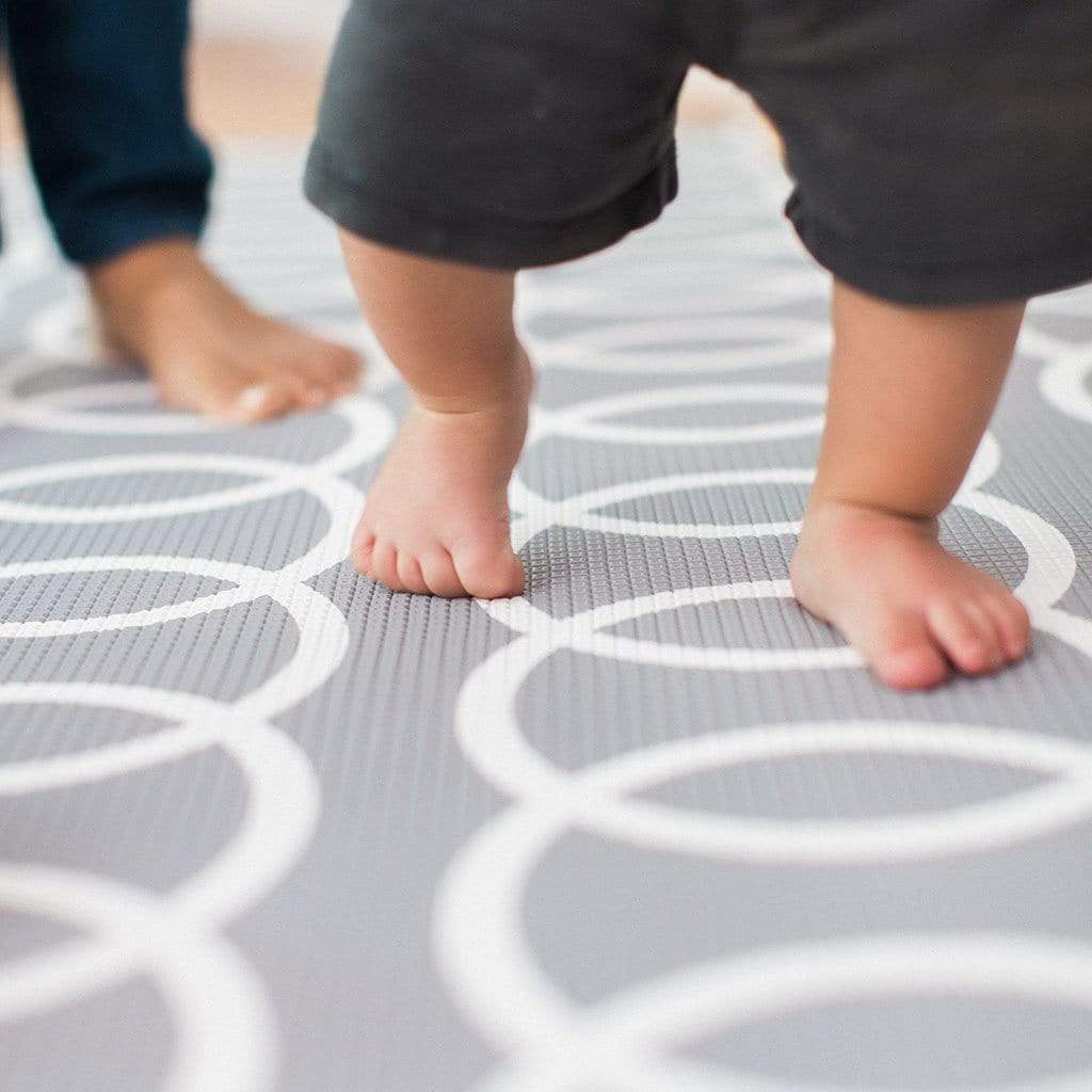 Lollaland Baby Play Mat - Non-Toxic Foam Floor Mat for Crawling & Playtime, Grey - Perfect for Nursery, Playroom & Daycare