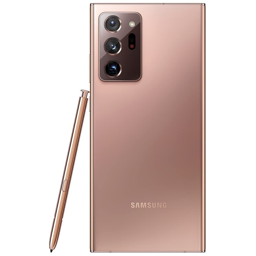 Samsung Galaxy Note 20 Ultra 5G Unlocked Smartphone 128GB Mystic Bronze (Renewed) - US Version | Fast 5G Android Phone for Mobile Gaming, Streaming & Productivity