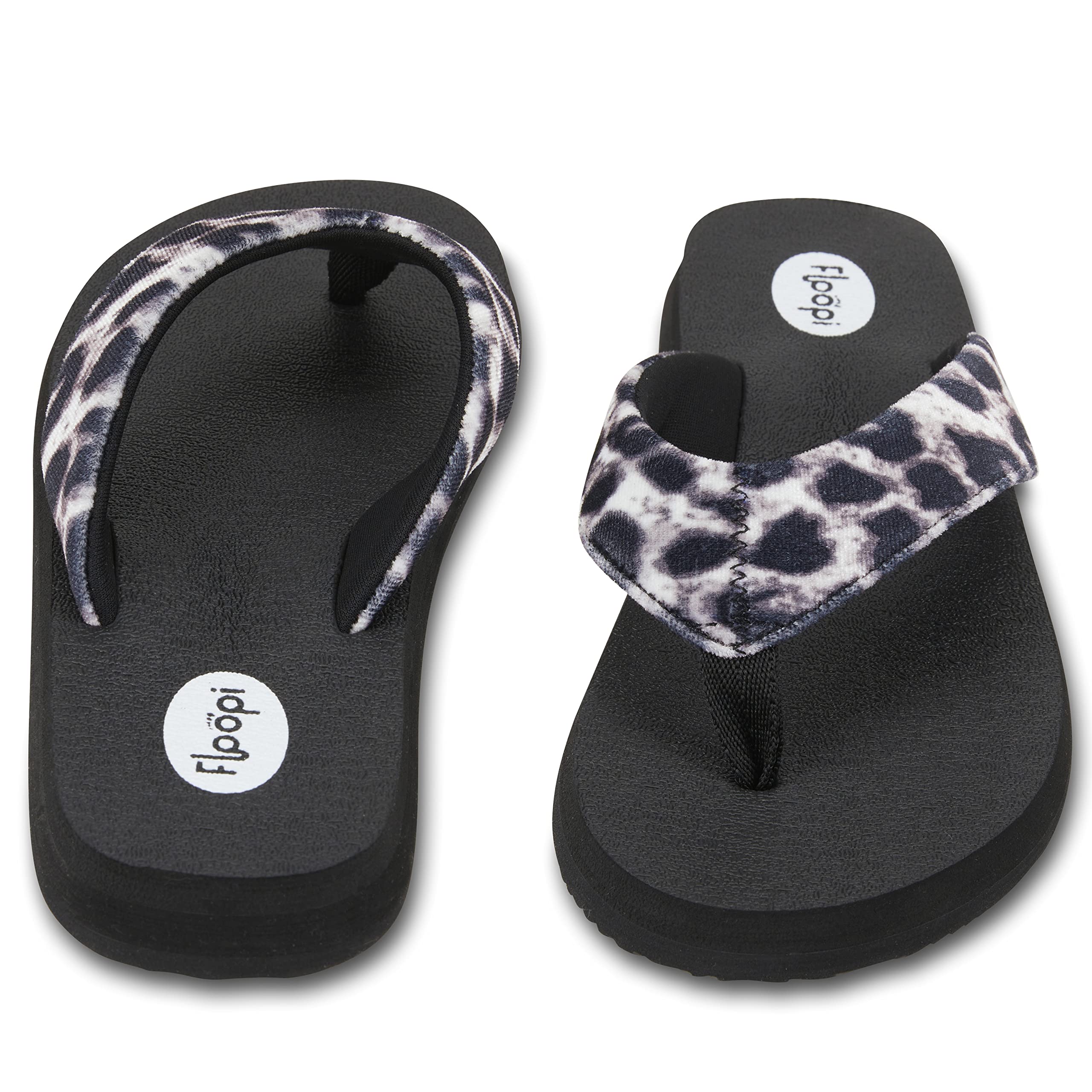 Floopi Women's Flip Flops - Comfortable Yoga Sandals with Anti-Skid Soles for Beach, Pool & Indoor Use | Lightweight Thong Sandals for Ladies