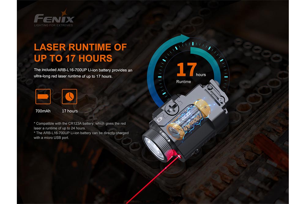 Fenix GL22 Tactical LED Flashlight with Red Laser Sight - Perfect for Hunting, Camping & Emergency Situations