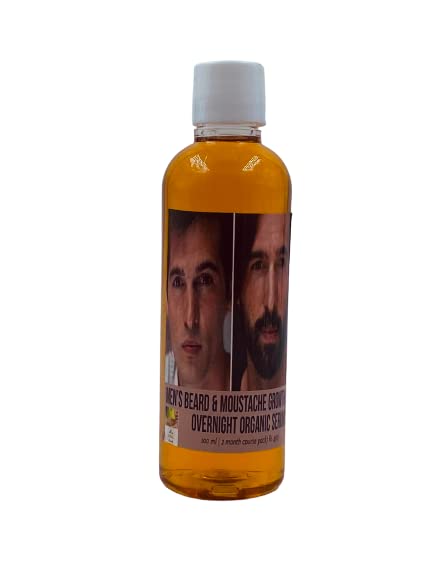 Organic Beard Growth Serum for Men - 100ml Natural Moustache & Facial Hair Enhancer | Overnight Treatment for Thicker, Fuller Beards | Perfect for Daily Grooming & Styling Routines