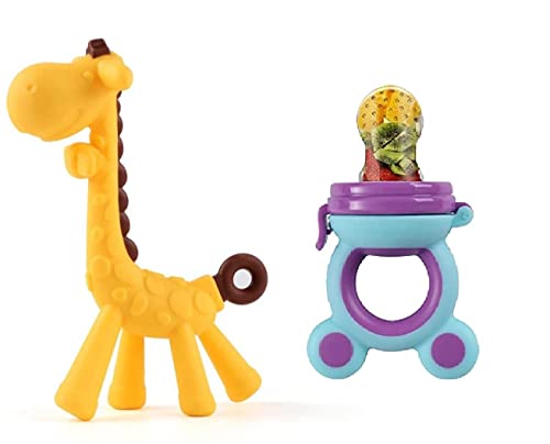 Giraffe Teether + Food Nibbler