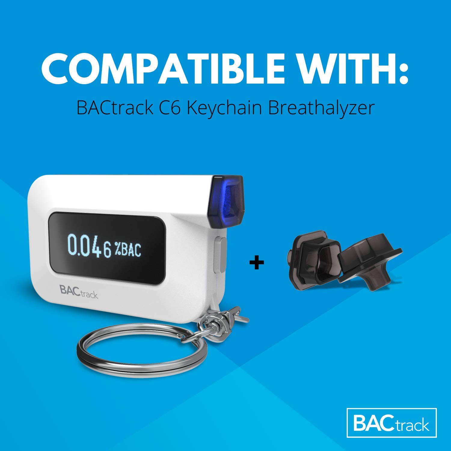 BACtrack C-Series Breathalyzer Mouthpieces (50 Pack) - Compatible with BACtrack C6 & C8 Alcohol Testers | Disposable Mouthpieces for Personal & Professional Use | Workplace Testing, Law Enforcement & Home Safety