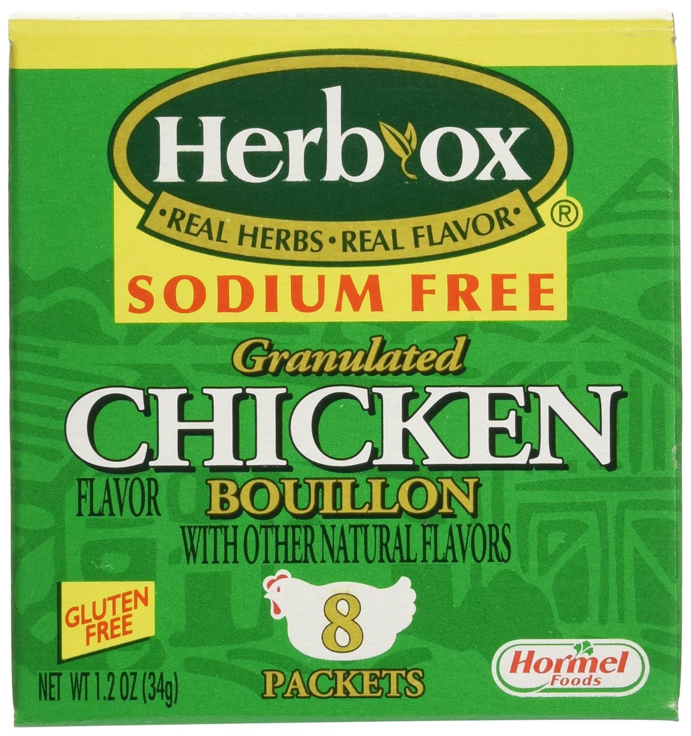 Herb-Ox Chicken Bouillon Cubes - Instant Broth & Seasoning Mix - 8 Count (1.2 oz Each) - Perfect for Soups, Stews, Gravy & Cooking - Gluten Free & Low Sodium