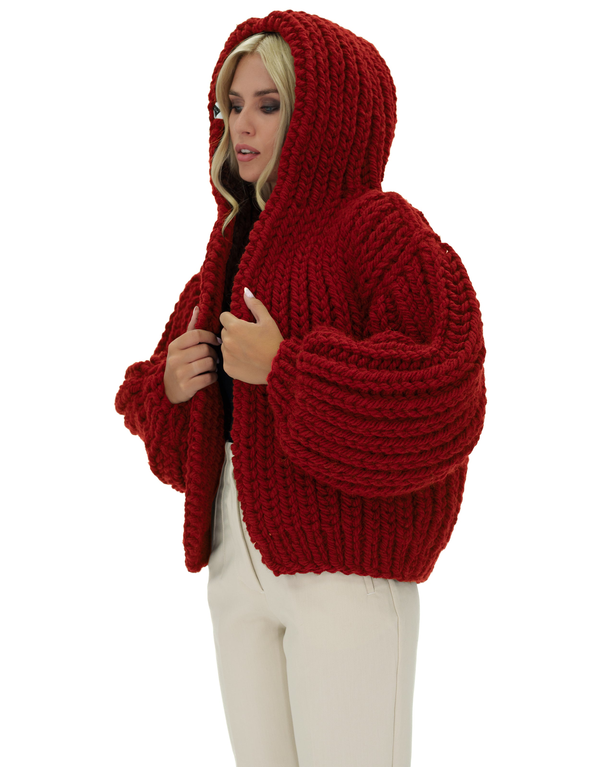 Stylish Hooded Chunky Cardigan for Women - Cozy Oversized Knit Sweater | Perfect for Fall, Winter & Casual Outfits