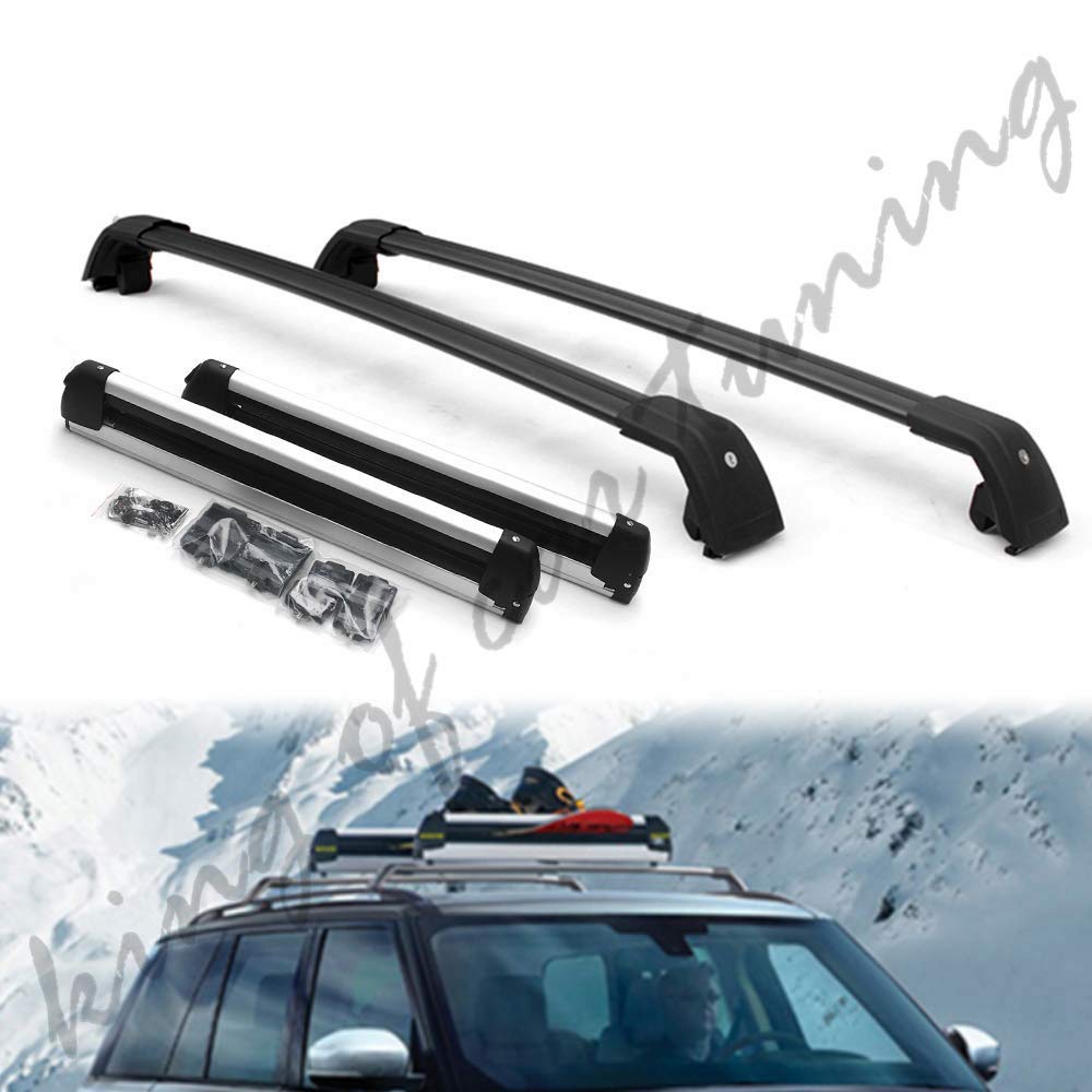 Black Crossbars Roof Rack for KIA Telluride 2019-2020 | Heavy Duty Ski Snowboard & Luggage Carrier | Perfect for Road Trips & Outdoor Adventures