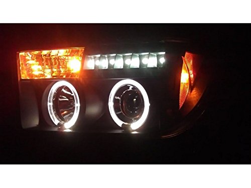 LED Halo Headlights for Toyota Tundra 2007-2013 - Black/Clear Lens Projector Lights - Upgrade Your Night Driving & Off-Road Adventure