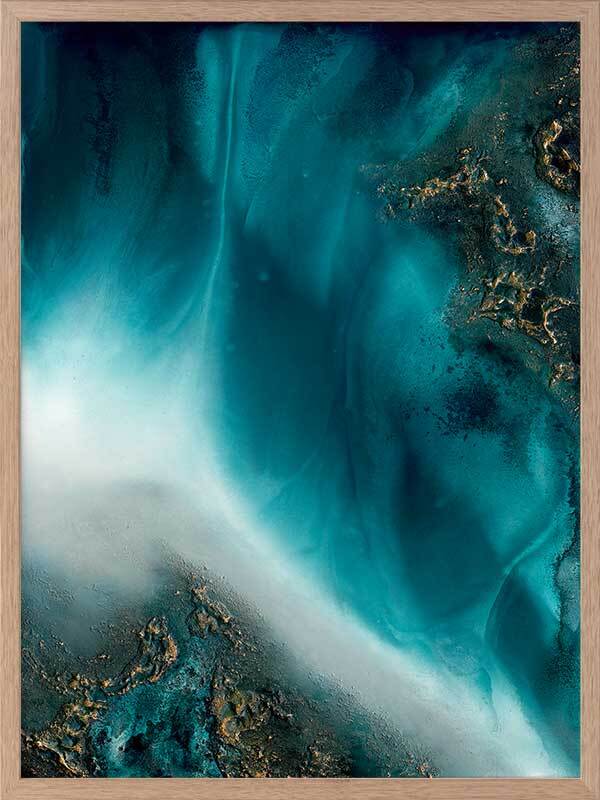 Coastal Flow Framed Art Print - Beach Wall Decor for Living Room, Bedroom & Office - Ocean Themed Home Decor - Ready to Hang