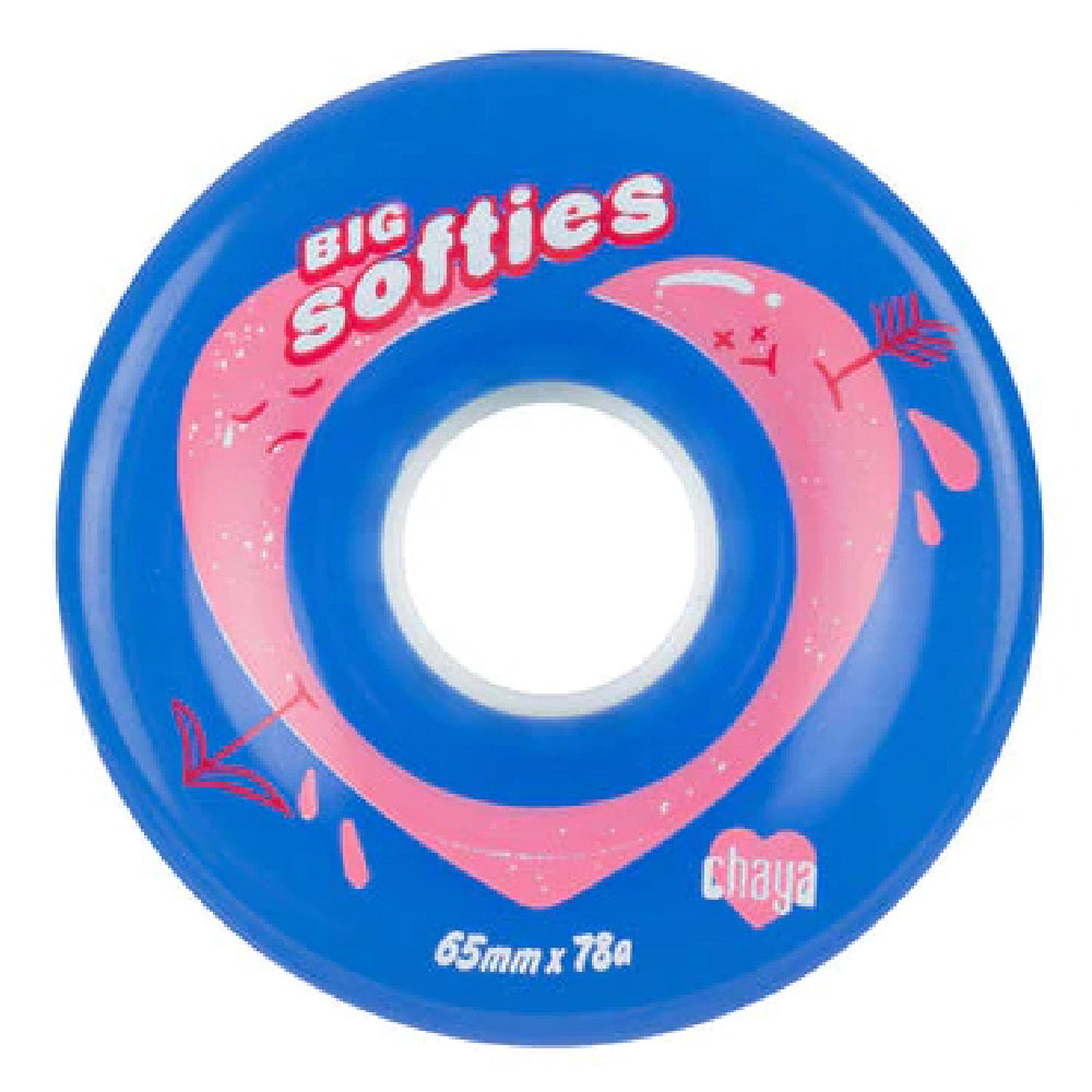 Chaya Big Softie 65mm Skateboard Wheels - 4 Pack Set for Smooth Cruising & Street Skating