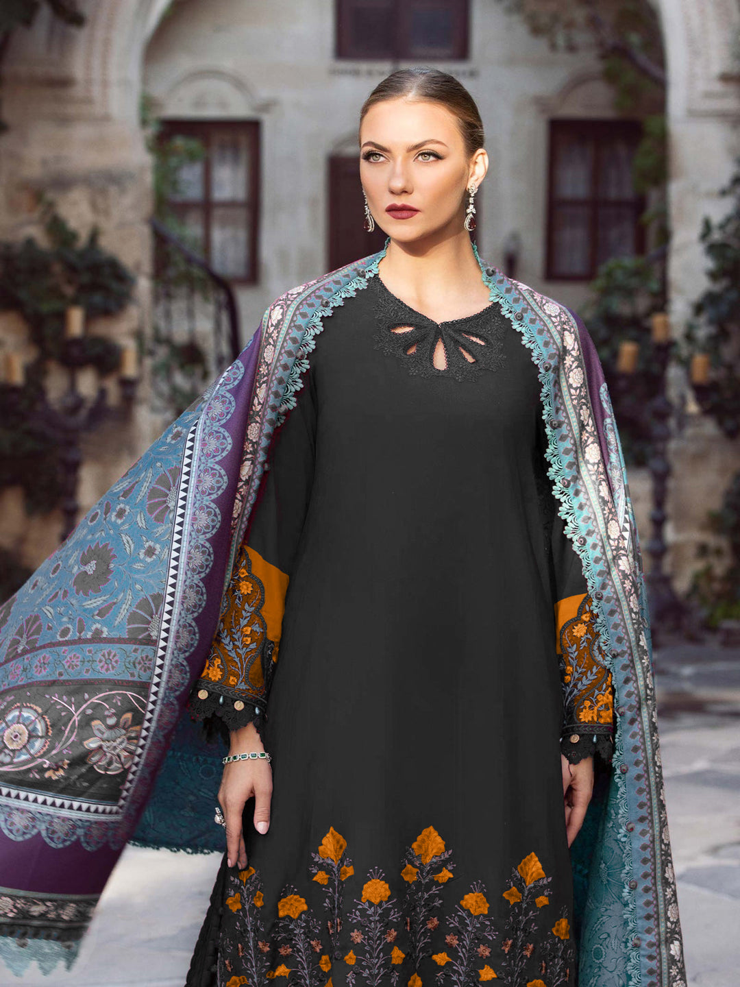 Elegant Black Designer Heavy Semi Stitched Palazzo Suit with Exquisite Embroidery - Perfect for Weddings, Parties & Festive Occasions