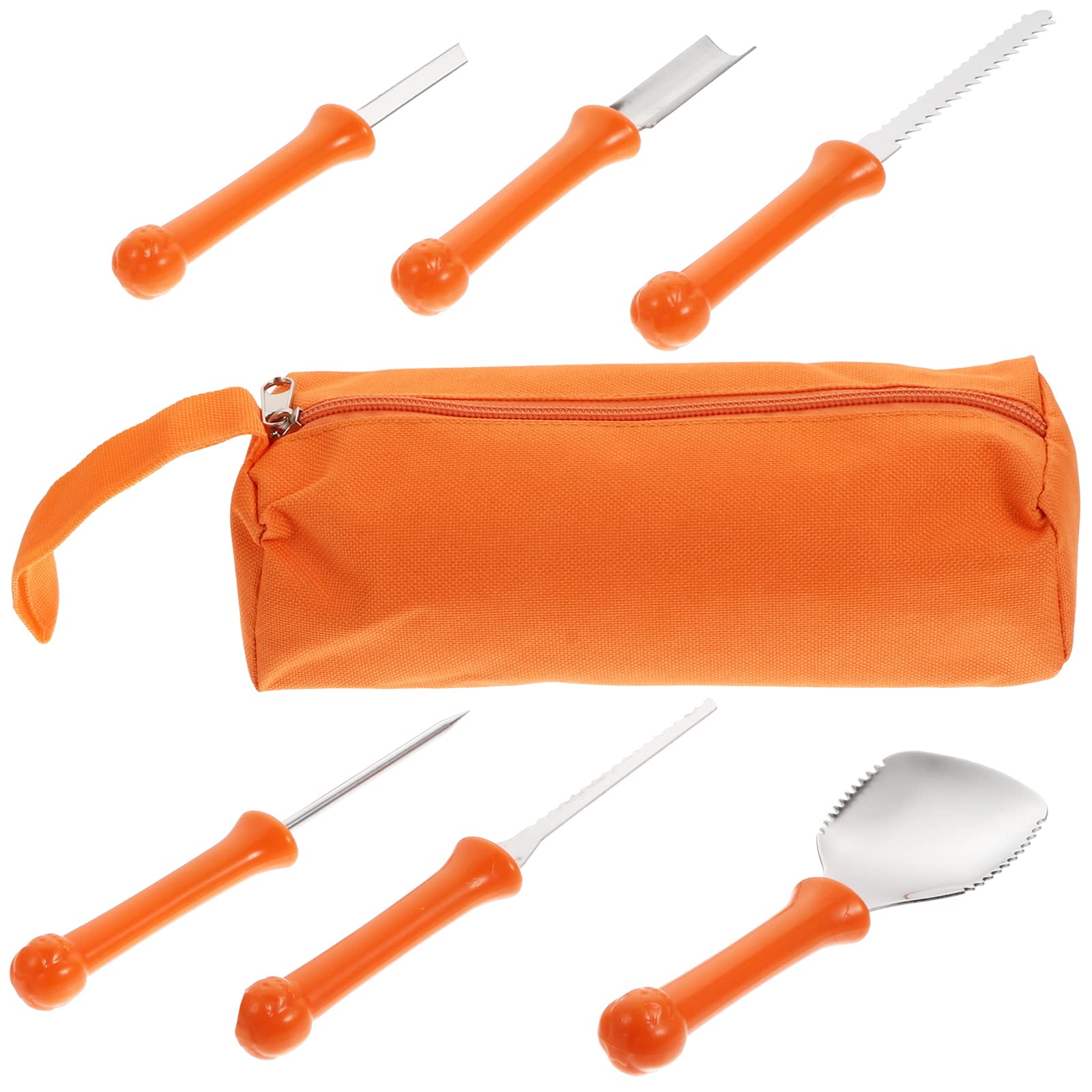 Premium Pumpkin Carving Kit - 12-Piece Halloween Sculpting Tools Set with T-Shaped Cutter, Scraper & Stencils for Professional Jack-O-Lantern Designs | Durable Plastic Pumpkin Cutting Tools for Halloween Decorations & Fall Crafts