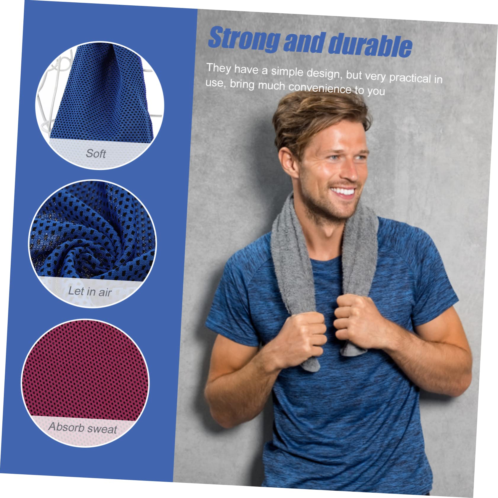 Balacoo 20 Pack Cooling Sports Towels - Sweat-Absorbent Neck Wraps for Men & Women - Multi-Functional Gym & Outdoor Workout Towels - Perfect for Running, Hiking, Yoga & Hot Weather Activities