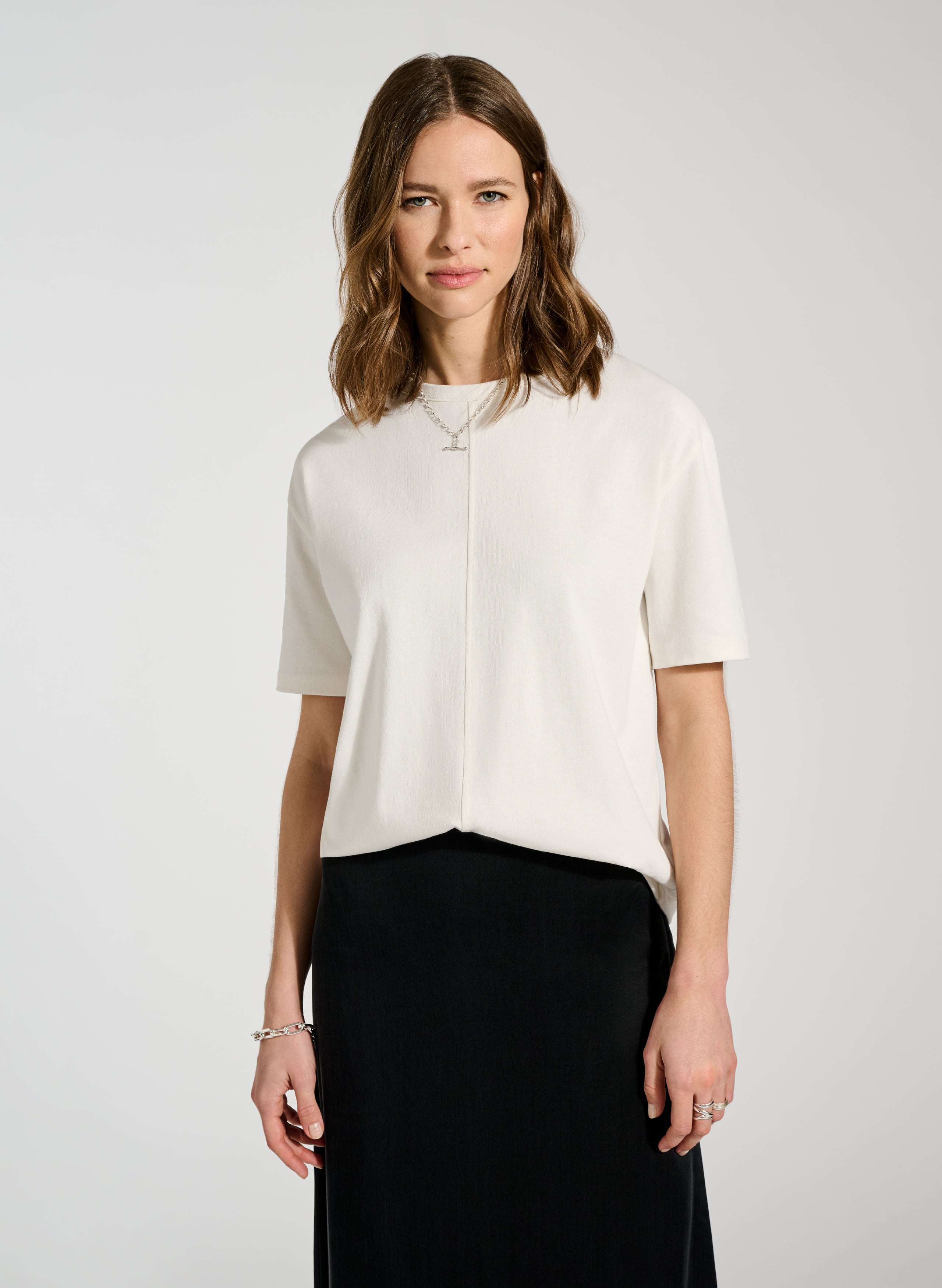 Baukjen Essentials Cotton Elevated Tee - Women's Soft Basic T-Shirt for Casual & Work Wear | Comfortable Everyday Top for Layering & Outfits
