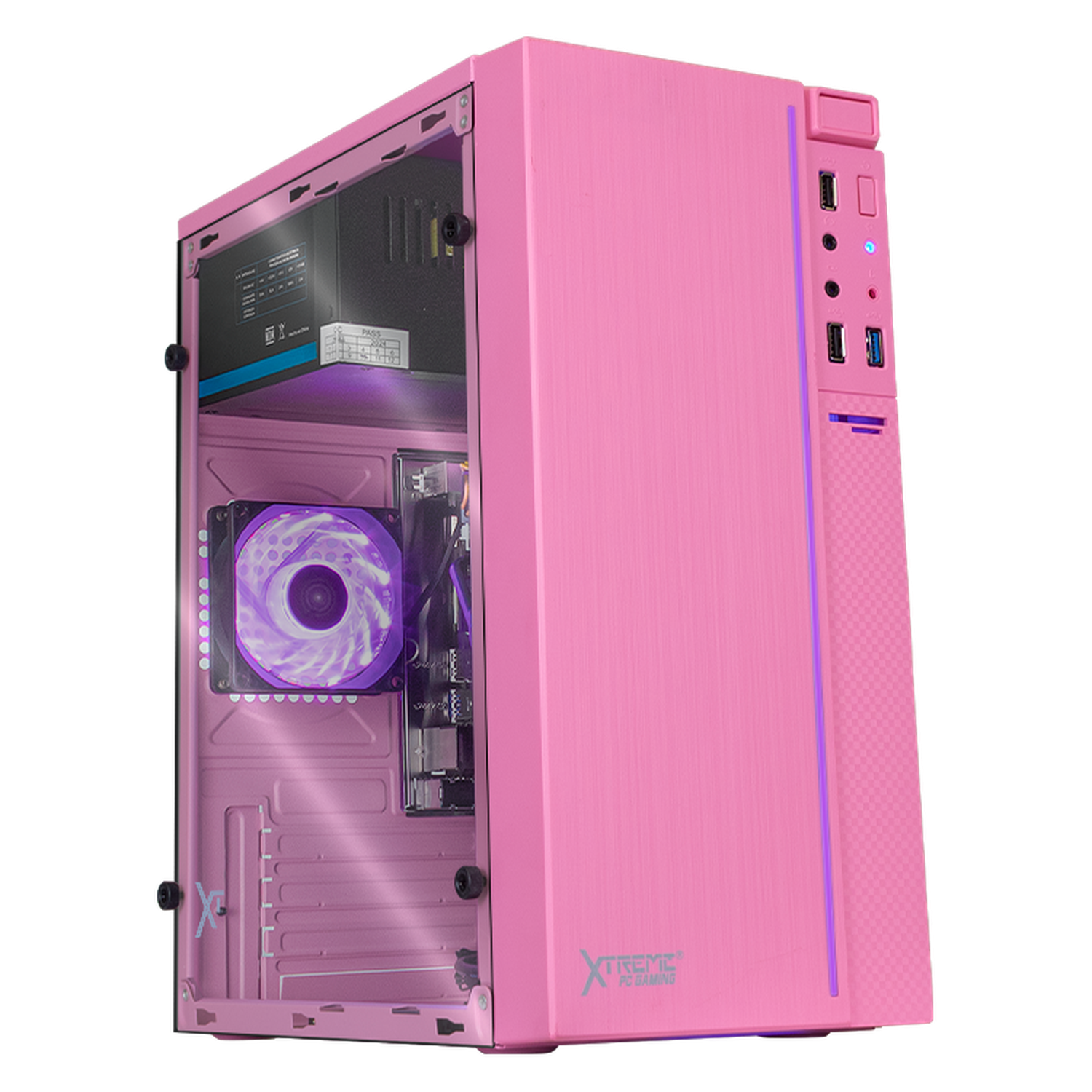 Xtreme PC Gaming Computer - Intel Core i5 11400, 16GB RAM, 500GB SSD, WiFi, Pink - Perfect for Esports, Streaming & High-Performance Gaming