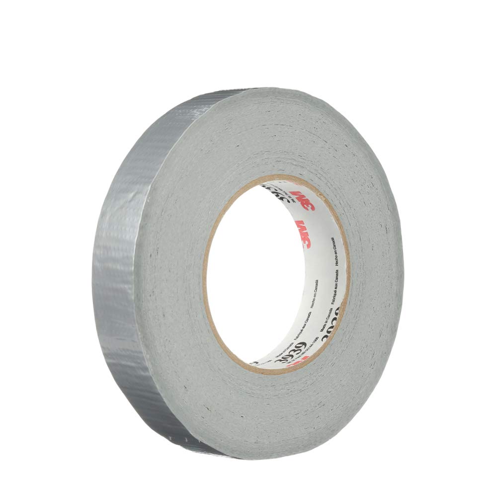3M 3939 Heavy Duty Duct Tape, Silver, .94 in x 60 yd x 9.0 mil – Professional Grade Water-Resistant Duct Tape for Sealing, Holding, Bundling and Reinforcing (Case of 36 Rolls) – Ideal for Home Repairs, HVAC Work, Packaging and Industrial Use