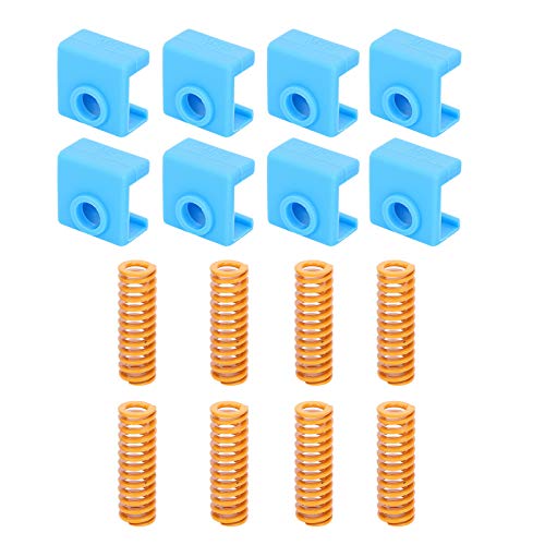 25mm / 1 Inch Yellow Hot Bed Springs for 3D Printers - High Quality Replacement Springs with Silicone Pad - Perfect for Ender 3, CR-10, and Other FDM 3D Printers - Improves Print Bed Leveling Stability