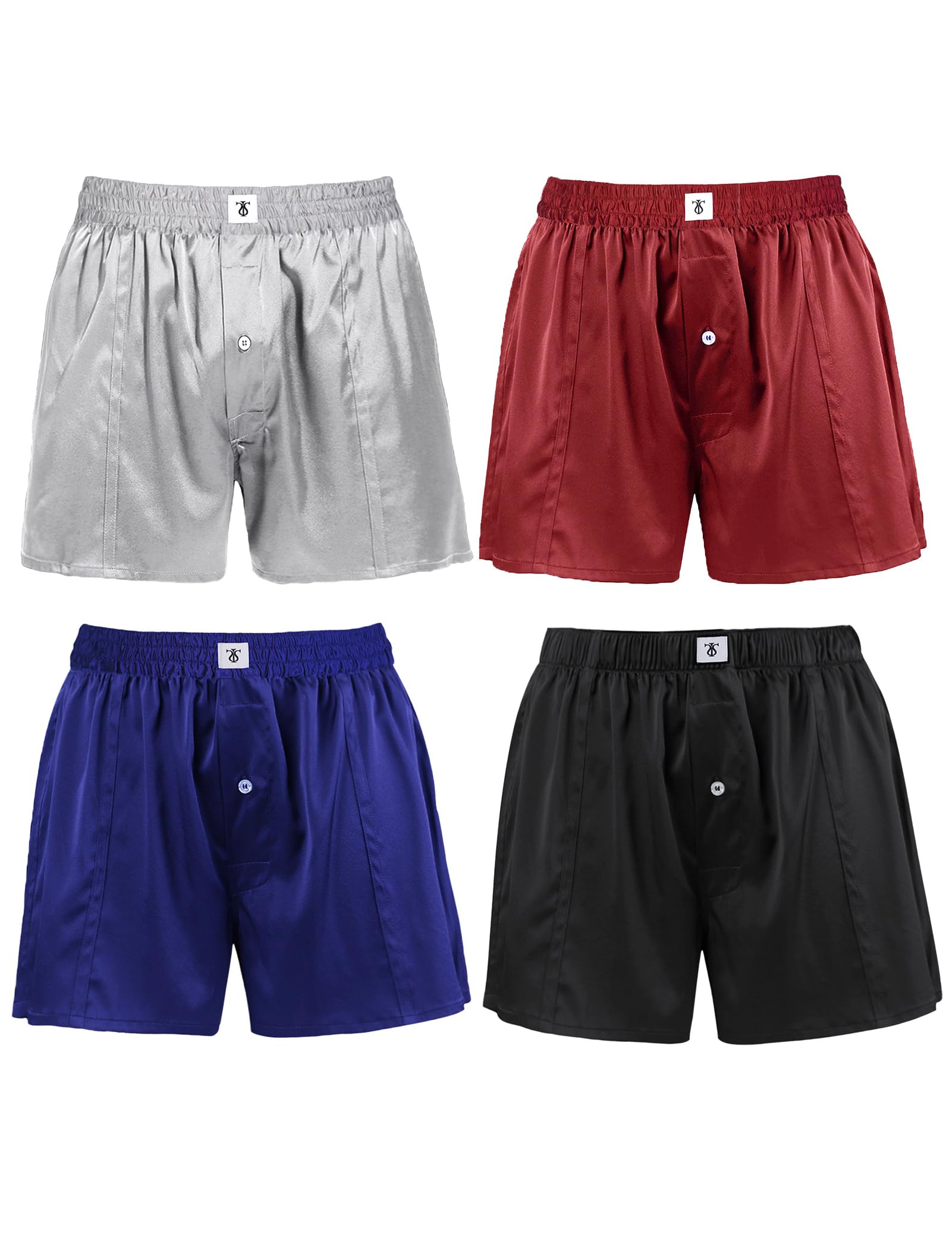 Premium 6A Grade Mulberry Silk Boxer Shorts for Men - Breathable & Luxurious Royal Silk Underwear Combo Pack - Ideal for Sleep, Lounge & Everyday Comfort