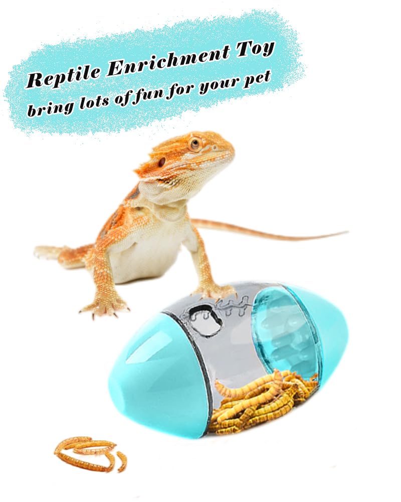 Premium Lizard Feeder Toy Ball - Interactive Bearded Dragon Enrichment Toy for Reptiles, Geckos & Small Pets | Stimulating Foraging Activity, Exercise & Mental Engagement | Ideal for Terrariums, Habitats & Playtime