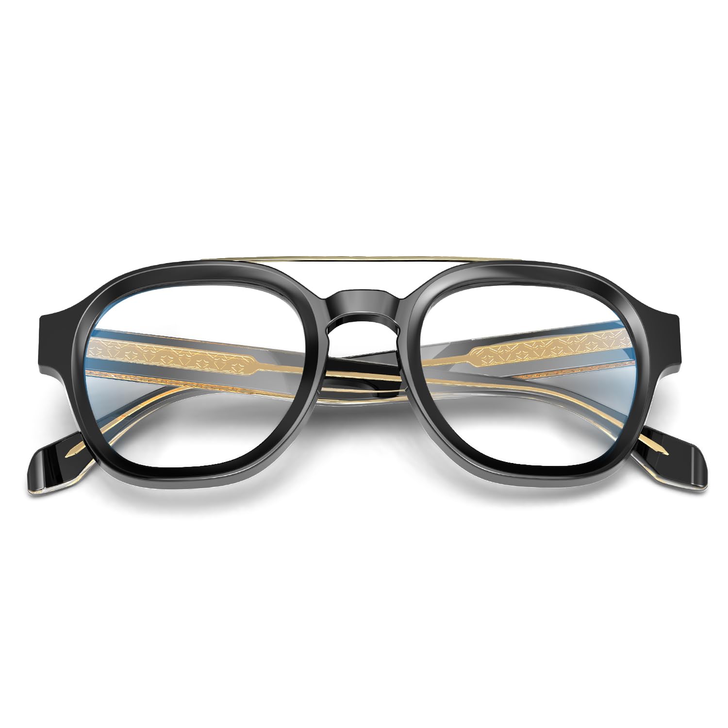 Sanford Aviator Square Blue Light Blocking Glasses for Men & Women - Reduce Eye Strain for Computer, Gaming & Digital Screen Use