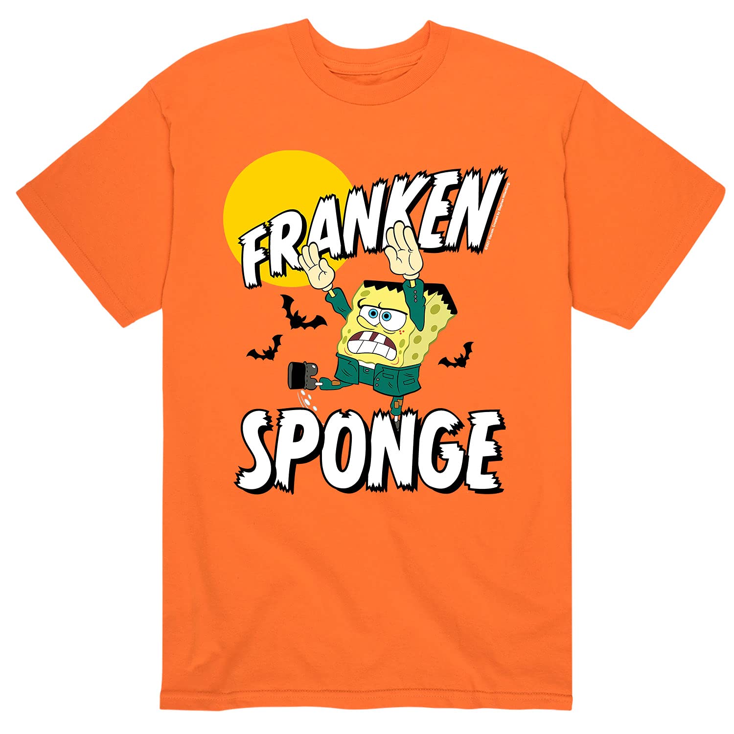 HYBRID APPAREL Spongebob Squarepants Franken Sponge Graphic T-Shirt for Men - Soft Cotton Short Sleeve Tee - Casual Wear, Cosplay & Gift for Cartoon Fans