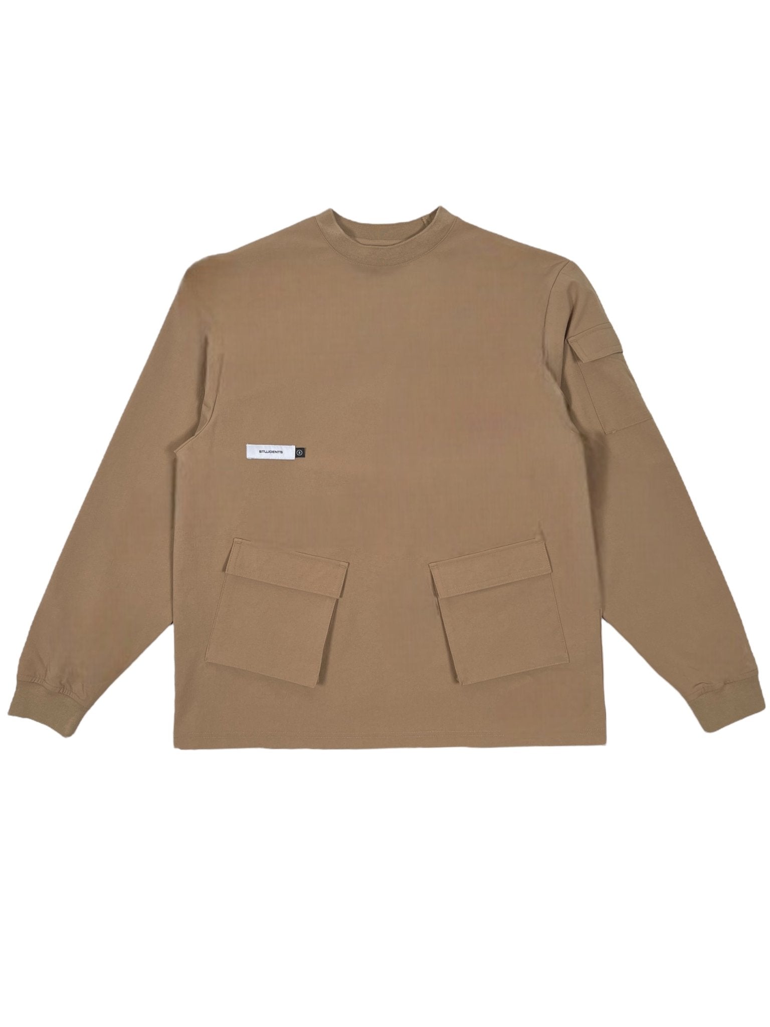 Niall Nylon Popover Jacket for Students - Lightweight Tan Water-Resistant Windbreaker for School & Outdoor Activities