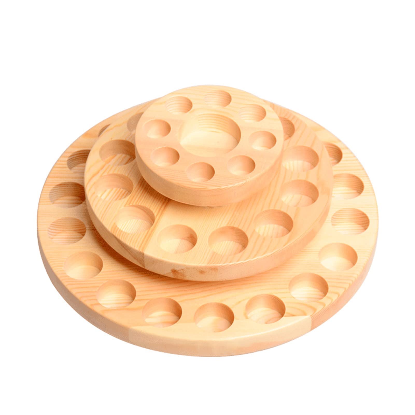 Premium Wooden Essential Oil Storage Box - 39 Slot 3-Tier Rotating Organizer with Round Display Rack | Perfect for Aromatherapy in Bedroom, Bathroom & Spa | Essential Oil Diffuser Accessories & Home Decor