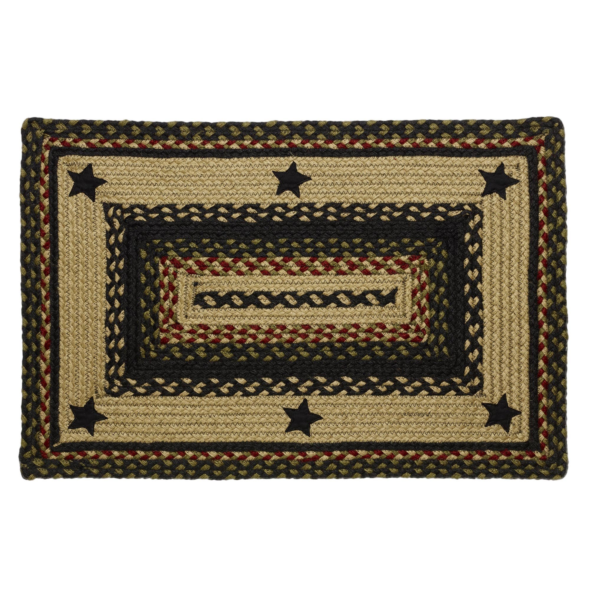 IHF Rugs Tartan Star Rectangle Braided Rug - 22