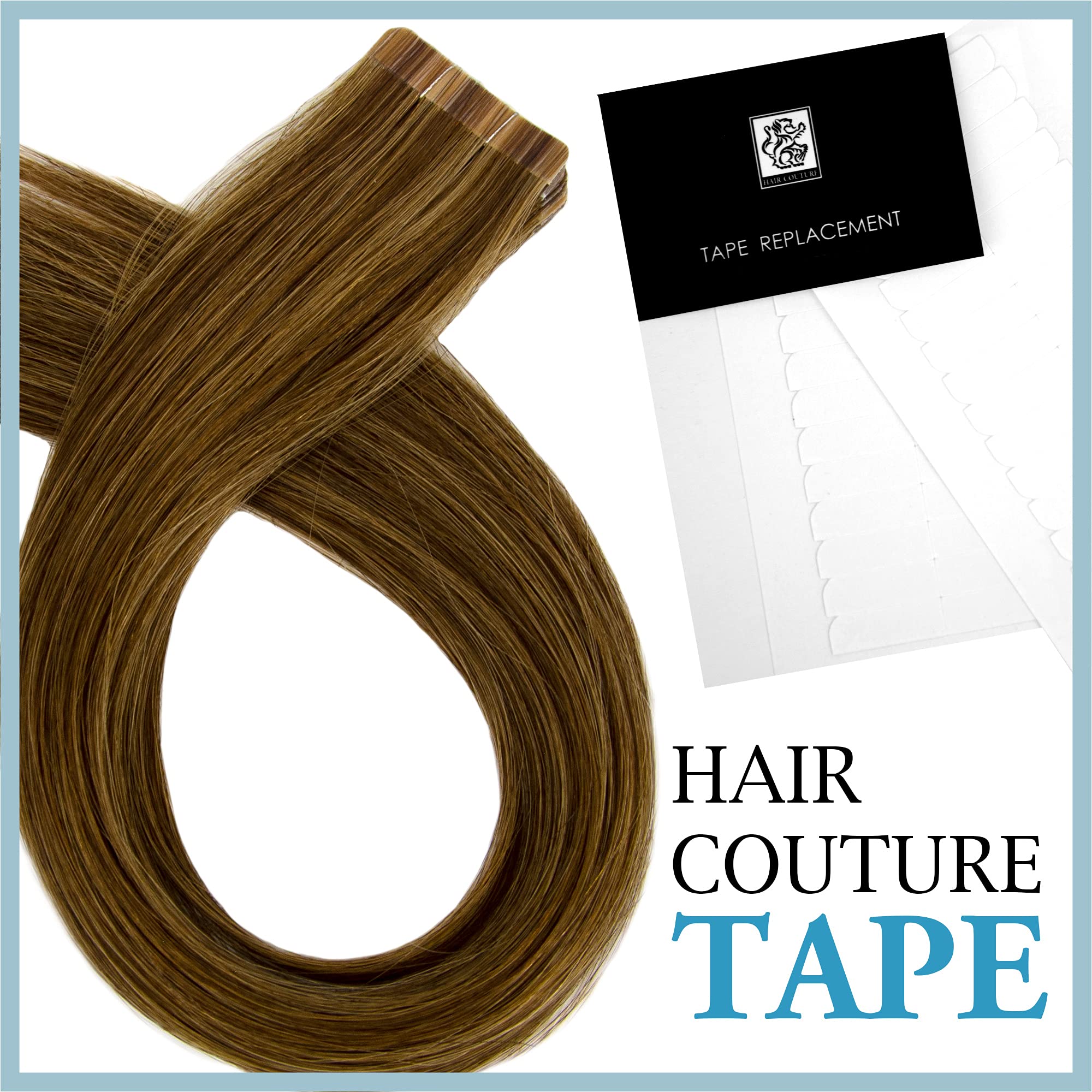 100% Human Remy Tape Hair Extensions - 18 Pieces Long Straight Natural Looking Reusable Silky Tangle Free Invisible Hairpiece for Women (FUTES14 60) - Perfect for Weddings, Parties & Daily Styling