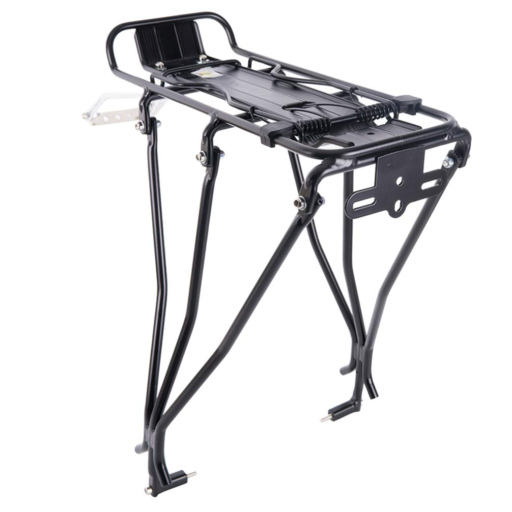Adjustable Rear Bike Luggage Rack Carrier - Universal Fit for Fixie, Mountain & Road Bikes - Heavy Duty Cargo Rack for Commuting, Touring & Outdoor Adventures