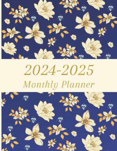 2024-2025 Monthly Planner - Large 2 Year Calendar Organizer with 24-Month Schedule, Holidays & Inspirational Quotes | Blue Cover | Perfect for Work, School & Personal Goal Tracking