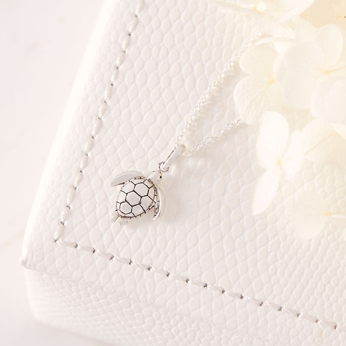 Long Reef Turtle Necklace - Sterling Silver Sea Turtle Pendant for Women - Perfect Gift for Ocean Lovers, Beach Jewelry for Everyday Wear & Special Occasions